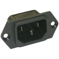 Interpower 8301213 IEC 60320 C14 Screw Mount Power Inlet with Quick Disconnects  IEC 60320 C14 Socket Type  Black  10A/15A Rating  250VAC Rating - B00917Z96S